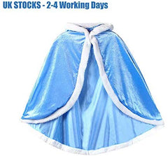 Girl Frozen Anna Elsa Faux Fur Party Fancy Dress Up Costume Cape Cloak Clothing