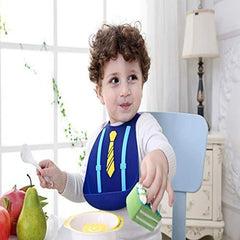 Waterproof Silicone Baby Bibs with Wide Food Catcher