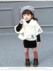 Baby Girls Dress Faux Fur Bolero Jacket Warm Winter Cape Cloak