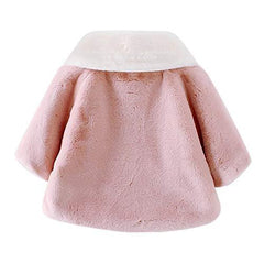 Baby Girls Dress Faux Fur Bolero Jacket Warm Winter Cape Cloak