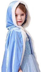 Girl Frozen Anna Elsa Faux Fur Party Fancy Dress Up Costume Cape Cloak Clothing