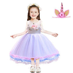 Flower Girls Unicorn Birthday Tutu Dress