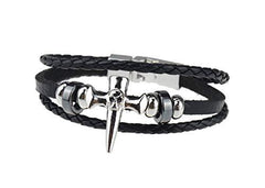 Mens Women Leather Bracelet Clasp Wristband Friendship Birthday Gift +Box #4BL