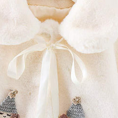 Baby Girls Dress Faux Fur Bolero Jacket Warm Winter Cape Cloak