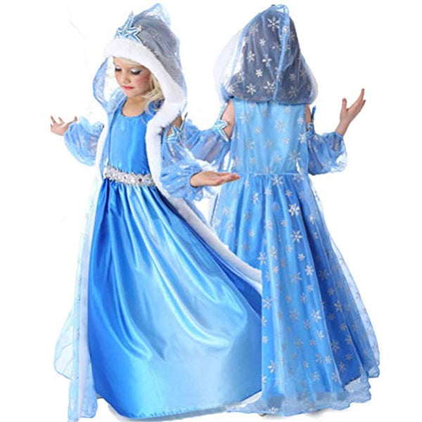 Inventory Girl Fancy Dressing Up Frozen Elsa Costume Age 3-8 Years Clothing