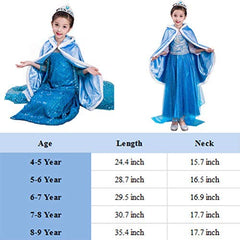 Girl Frozen Anna Elsa Faux Fur Party Fancy Dress Up Costume Cape Cloak Clothing