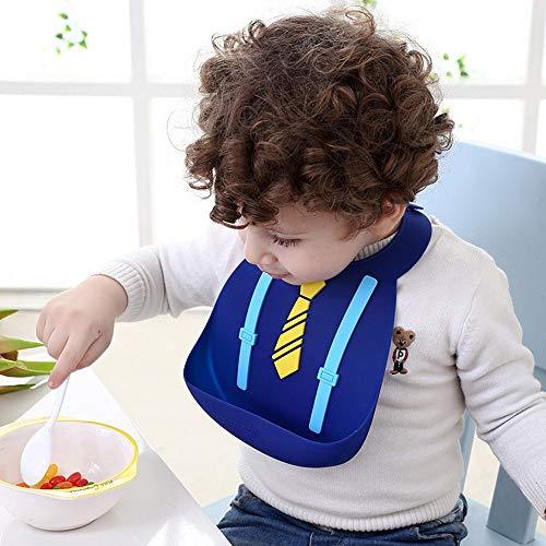 Waterproof Silicone Baby Bibs with Wide Food Catcher