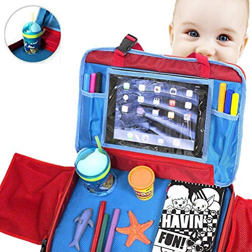 Kids Childrens Car Seat Play Tray Snack and Toy Mixing Travel Trip Organizer Bag