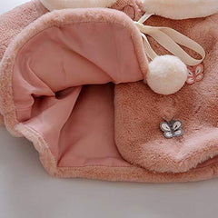 Baby Girls Dress Faux Fur Bolero Jacket Warm Winter Cape Cloak